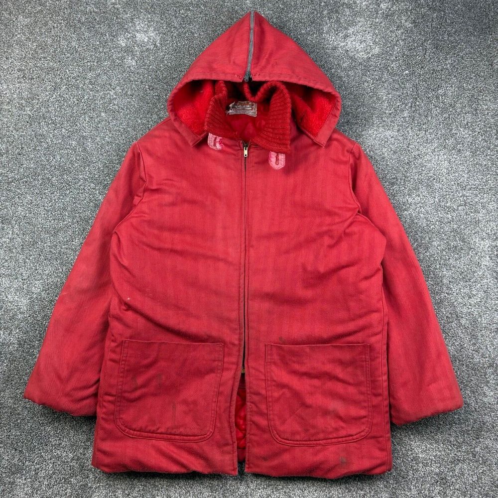 Vintage 60s Ted Williams Puffer Jacket Mens M Sears Roebuck Hunting Insulated